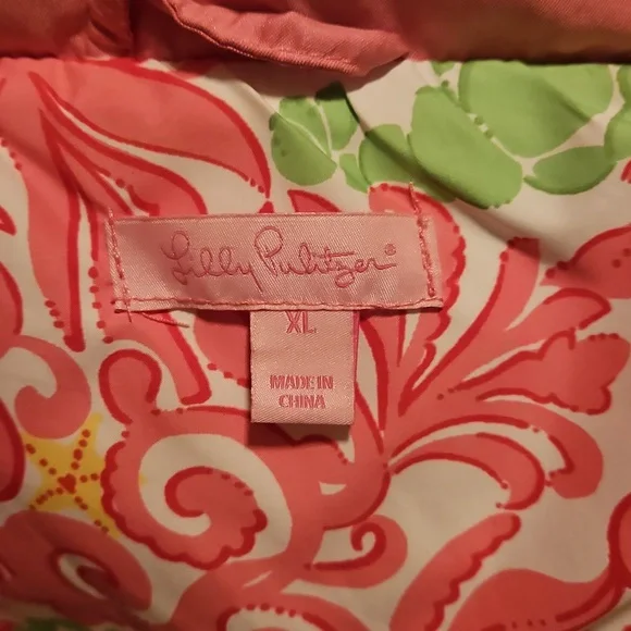 Lilly Pulitzer Down Vest size XL - Picture 3 of 10